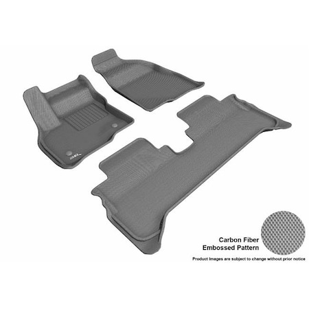 3D Maxpider 3D MAXpider L1CH08701501 Kagu R1 R2 Floor Mat for 2017-2019 Chevrolet Bolt EV; Gray L1CH08701501